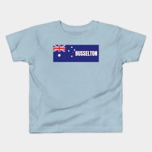 Busselton City in Australian Flag Kids T-Shirt